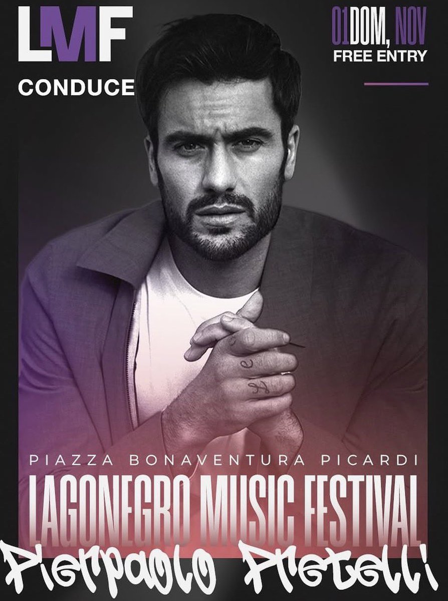 PierpaoloTeam's tweet photo. Per il secondo anno consecutivo, un presentatore d’eccezione #pierpaolopretelli #lagonegromusicfestival https://t.co/WXxtHNxeWj