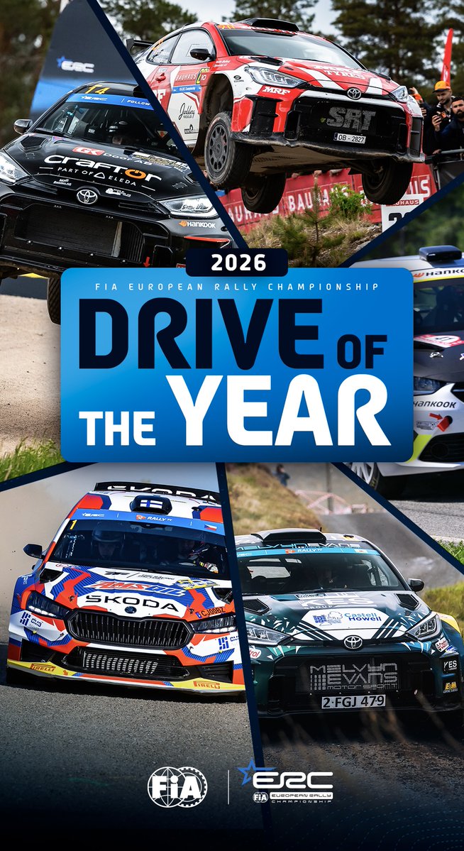 FIAERC's tweet photo. 🏆 BEST DRIVE OF THE YEAR
Which performance stood out the most this season? 👀🏁
Head over to the link below and cast your vote for Best Drive of the Year!

Every vote counts! 🏆

#FIAERC

https://t.co/phxyGbzOIK https://t.co/cWfehWuL8q