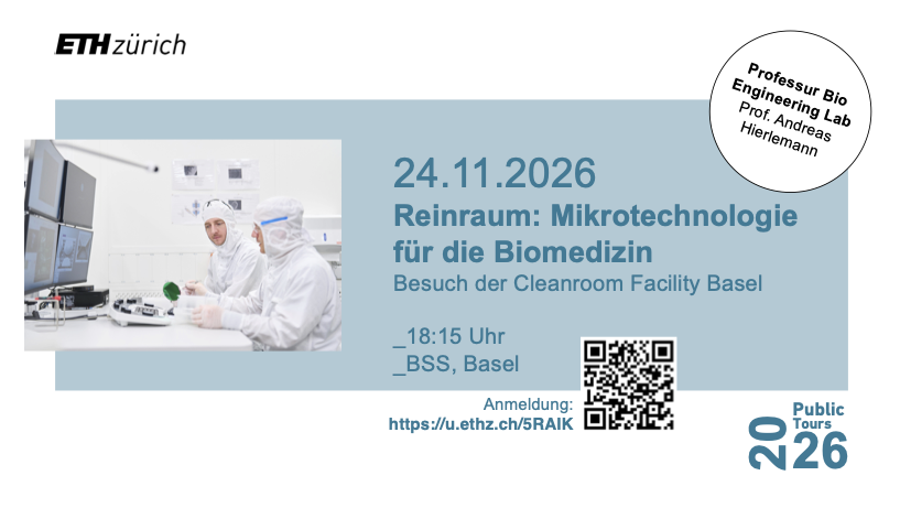 ETH_BSSE's tweet photo. @ETH_en #PublicTour: #Cleanroom - #Microtechnology for #Biomedicine📍On 24 November, 6:15 pm
https://t.co/3hRGmRGPJ6 https://t.co/dzF1ROMCfy