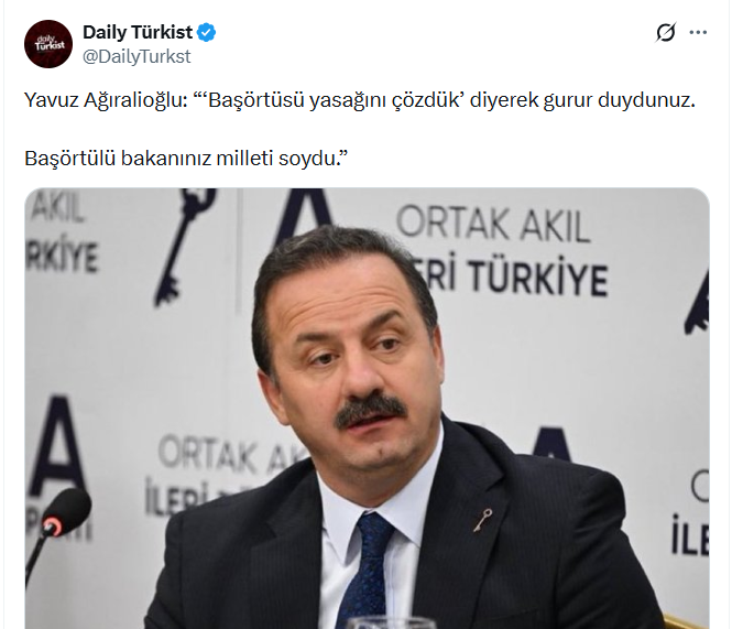 mister_nu's tweet photo. Yani ne demek bu @yavuzagiraliog ? Başörtüleri ile normal bir vatandaş gibi öz VATANLARINDA yaşamak müslüman kadınların hakkı değil miydi? Bir şey mi bağışlanmış oldu özgürlükle? En tabi hakları değil miydi eğitim, iş, makam?
Gördüğüm en densiz, en sinsi yorum. @anahtarparti https://t.co/mRrnGyEkkj