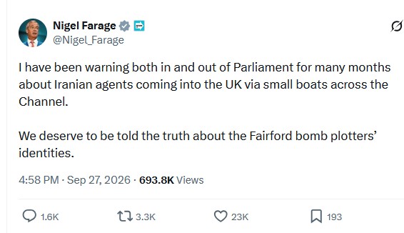 Parody_PM's tweet photo. When I said they were Iranians arriving in small boats, I meant British nationals living in London. https://t.co/T5TvCRpQgy