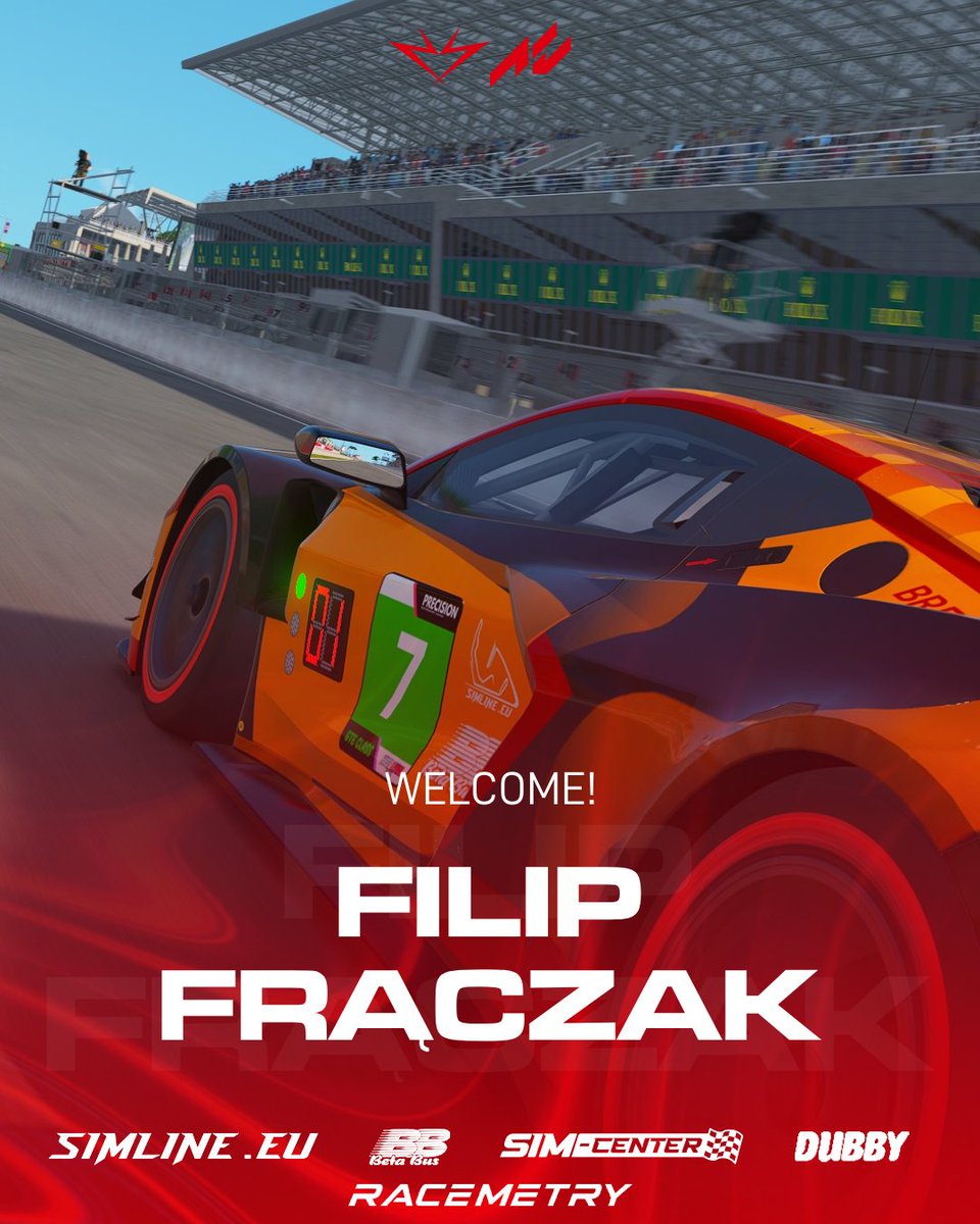 SimlineRivalsRT's tweet photo. WELCOME TO SRRT — FILIP FRĄCZAK! 🇵🇱🔥

We’re proud to announce that @Filip_Fraczak_ is joining Simline Rivals Racing Team!

We’re ready to see what he can do. 👀🔥

Welcome to SRRT, Filip! https://t.co/tA3Pd7RSGk