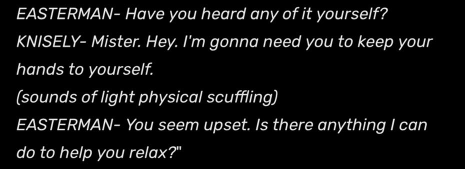 marcylienes's tweet photo. bouncing off of this i just find hendricks interest in knisely so interesting esp the fact that its implied that he reminds him sm of clyde … and then he basically tries to provoke him multiple times #wutdatmean https://t.co/y2b9rgbxOg