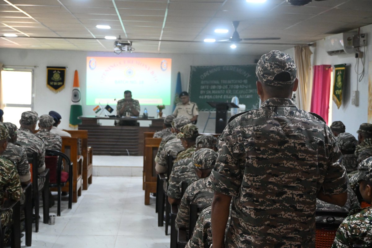 147BNCRPF's tweet photo. 28 Sept 2026, the R/Trg  Programme of B/147  was formally inaugurated by Sh. M.K.Sicon, Co, 147 Bn CRPF. The training programme will be conducted from 28-09 to 28-10, with the aim of enhancing the professional skills, operational preparedness &amp; overall efficiency of the personnel https://t.co/dX4IHkERkv