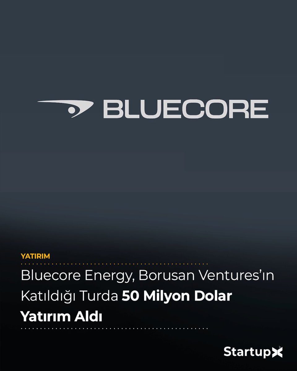 Startupxtr's tweet photo. 🔹Bluecore Energy, Borusan Ventures’ın Katıldığı Turda 50 Milyon Dolar Yatırım Aldı

Tura, Borusan Grubu’nun kurumsal girişim sermayesi kolu Borusan Ventures da katıldı.

📝Haberin tamamını okumak için: https://t.co/aHPNsovdsT

#Startupx #yatırım #Bluecoreenergy #Borusanventures https://t.co/idedKzpyK4