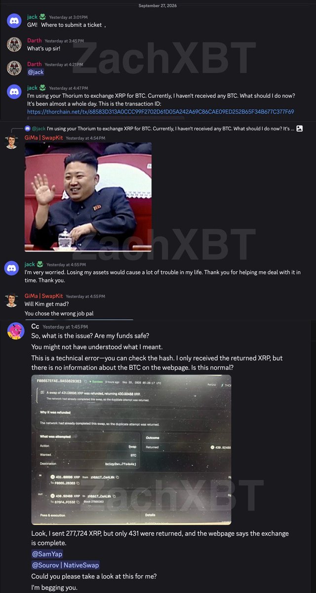 CryptoKopakupi's tweet photo. POV: $387M landed overnight.Cash out button says “try Discord.” 

  HAHA 😂 $387M on-chain. $0 in real life. Can’t buy a coffee with it.
 
  @zachxbt  ZachXBT just dropped a bomb 👀

The $387M Bitget exploit isn’t over. The money is still moving.

ZachXBT says Chinese illicit actors — allegedly working for DPRK-linked attackers — are openly asking for help inside public Discord servers and Telegram channels .

One of the same aliases was also tied to laundering from the $292M Kelp DAO exploit earlier this year. He says the pattern matches previous TraderTraitor-linked jobs.

Funds are being hopped across chains and pushed into mixers

This is investigator reporting, not official confirmation. Full aliases + tx proofs are in @zachxbt original post.

#Bitget #ZachXBT #CryptoNews