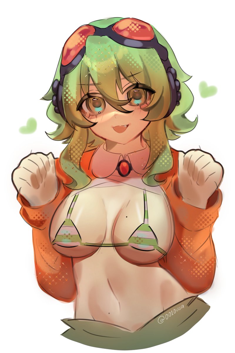 0010usa's tweet photo. GUMI and her megapoids💚🥕 https://t.co/uap96H0nCe