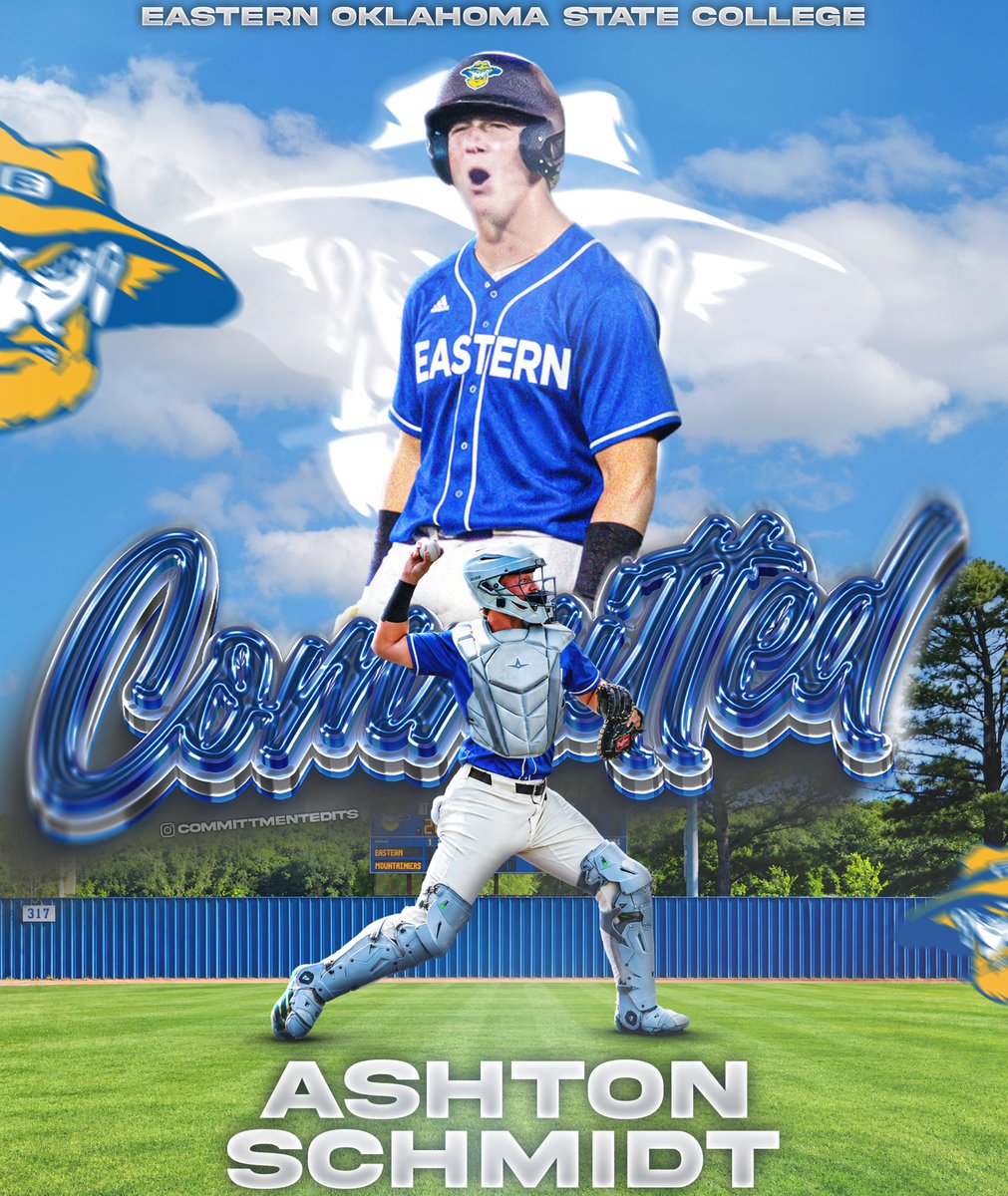 6AshtonSchmidt's tweet photo. I am excited to announce my commitment to Eastern Oklahoma State College to further my academic and athletic career!
First and foremost, I would like to thank the man above for blessing me with this opportunity! I would like to thank my family for always pushing me to being the best version of myself, and being my best friends. I would also like to thank Coach Tom Greene for making me the man I am today. I would like to thank Coach Laird, Coach Andreas, and Coach Wade for giving me a chance and allowing me to grow as not only a player, but also as a person. I would like to thank Coach Sanson for bringing me in with a great group of guys and constantly pushing me to fix the little things. Finally,! would like to give a huge thanks to Coach Merrill, Coach Bartley, and Coach J for giving me this amazing opportunity that I will make the most of!

I am beyond excited for this new chapter and what it has in store for me!

Go mountaineers!

#agtg #ALLIN #rollneers
@EOSC_Baseball @JoshMerrill_7 @coachdeuce7