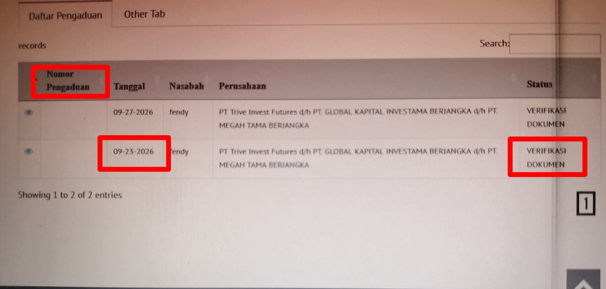 Angelin1198's tweet photo. @InfoBappebti 
Malam.kk
izin nanya cara lapor ke Bappebti atas broker? 
Mengapa laporanku tdk direspon sejak 23Sept?mengapa status tetap verifikasi dokumen?boleh aku dikasih nomor laporan? 
Terima kasih
#bappebti
#forex 
#broker https://t.co/lCn5AQhsAA
