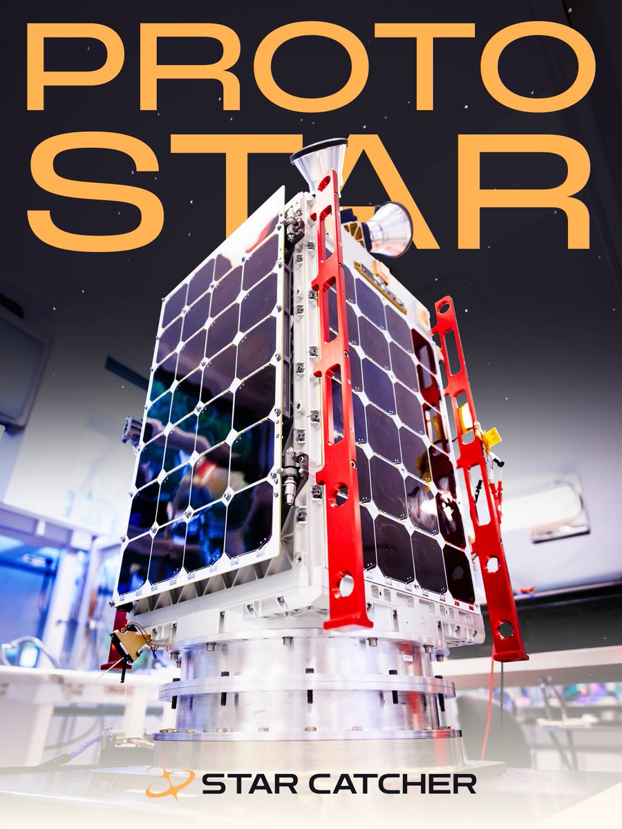 StarCatcherInd's tweet photo. Let there be light! Today we announce Protostar, our prototype power node. Launching on @SpaceX's Transporter-18, Protostar aims to beam optical power between two free-flying spacecraft for the first time ever. Read our @WIRED exclusive here: https://t.co/nflw7IgCVH https://t.co/V1hQs0gz0F
