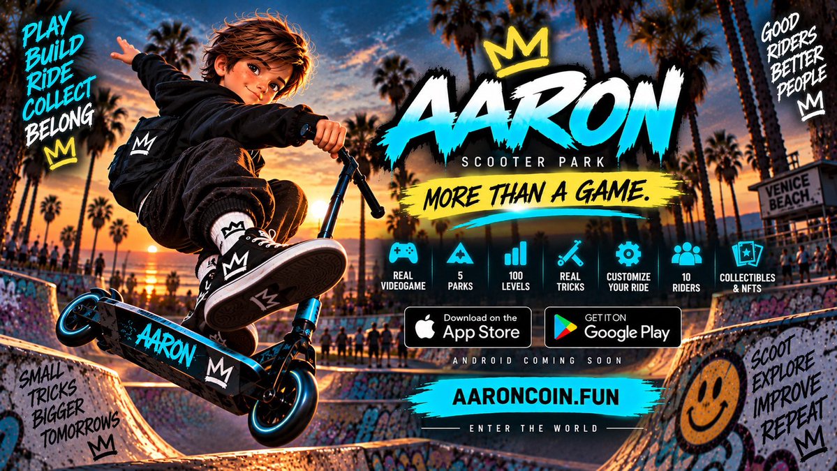 aaronworldofc's tweet photo. What if the community could help build AARON World?

Creator Park is for:

🎨 Deck graphics
🛴 Scooter designs
🔥 Tricks
🛹 Obstacles
🌎 Park layouts

Don’t just play the world.

Help create it.

$AARON 👑 https://t.co/sjRwtCtPV1