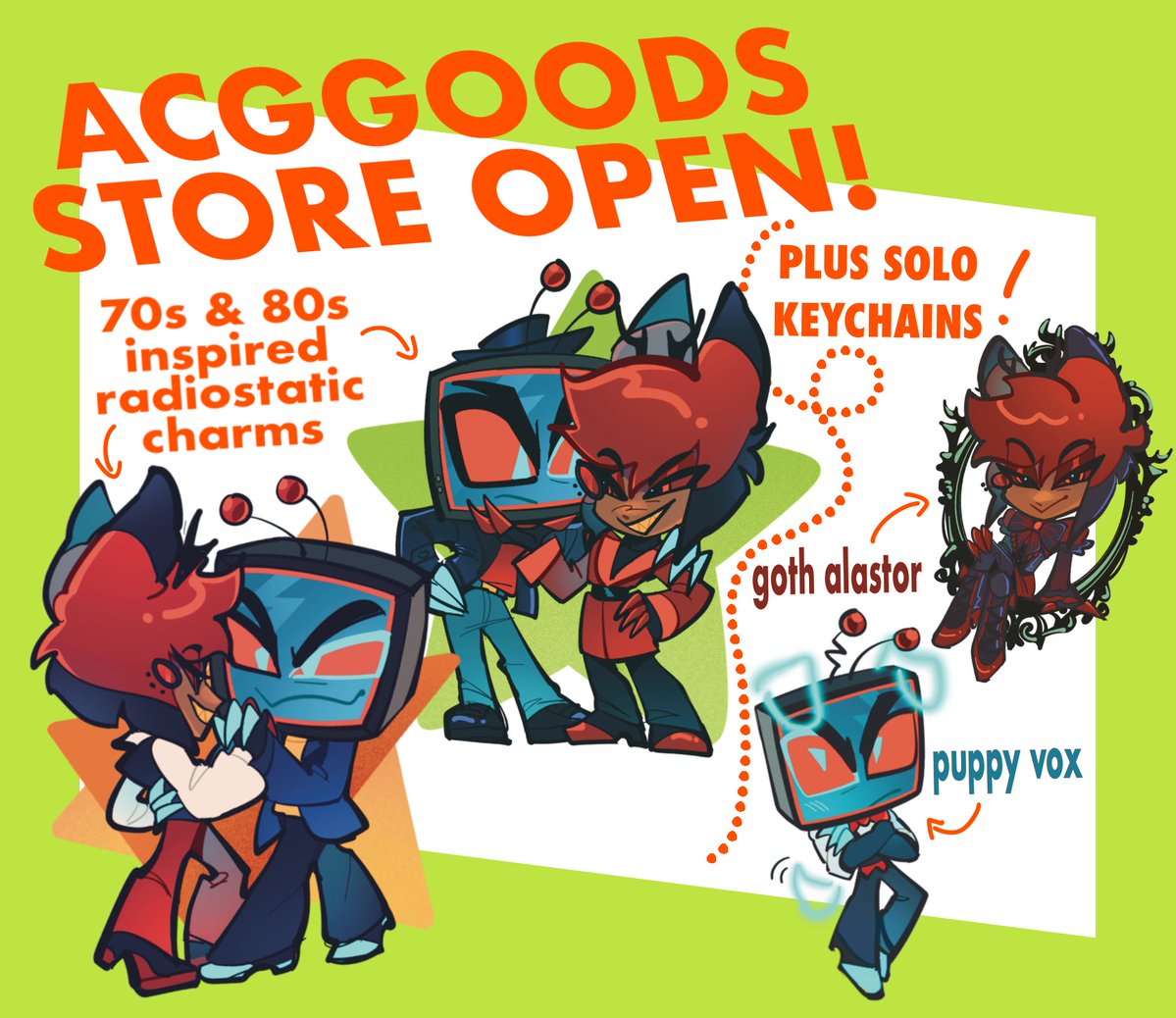 televenison's tweet photo. I made a store! 

only 4 keychains for now but they’re available at:
https://t.co/pSCE7XOaWW ‼️ https://t.co/2dbolqANjK