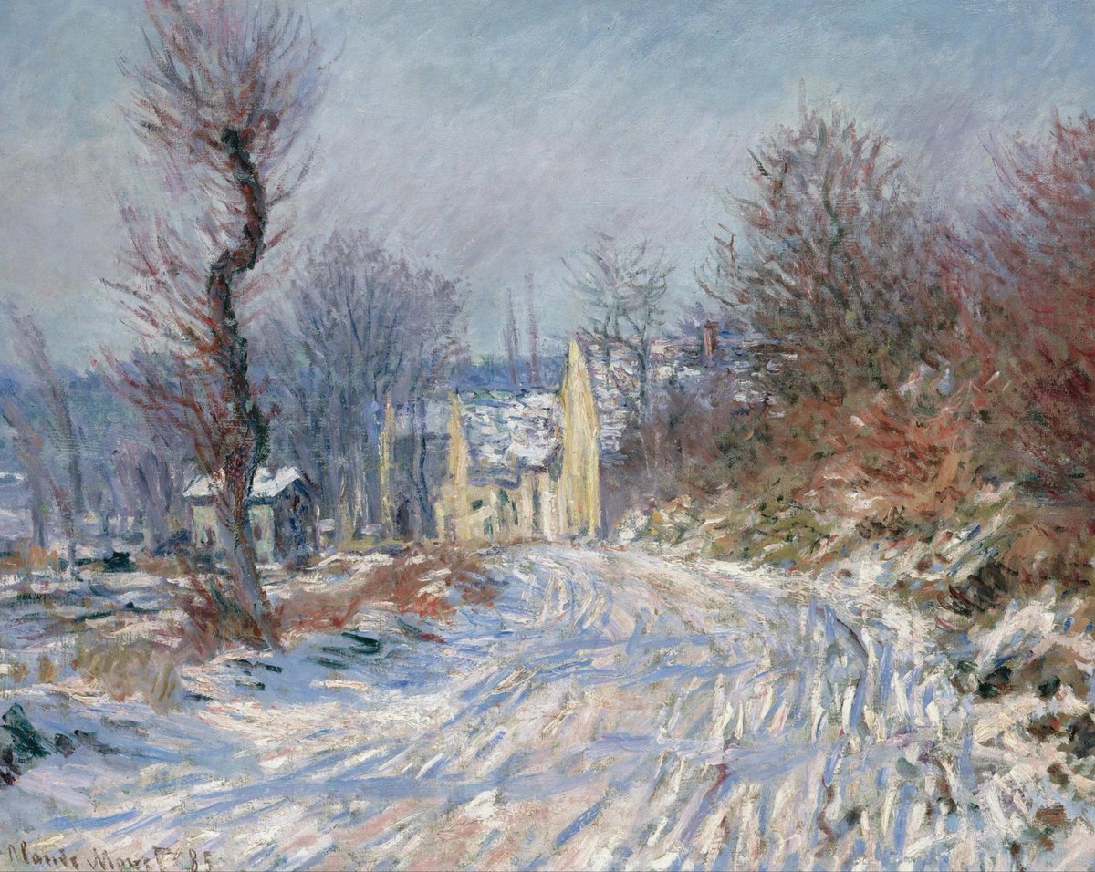 VenusAesthetica's tweet photo. Claude Monet

Road to Giverny in Winter (1885) https://t.co/EzOfvyjphk
