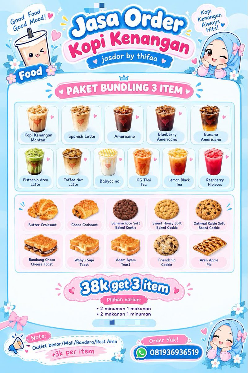 alothifaa's tweet photo. Haloo guys, aku open jasdor Kopken dan bisa satuan yapp🤗
Buat update menu baru &amp; info promo lainnya cuss join di saluran wa kuu https://t.co/nqWDD3E0gZ https://t.co/B5pWYOX2Rb