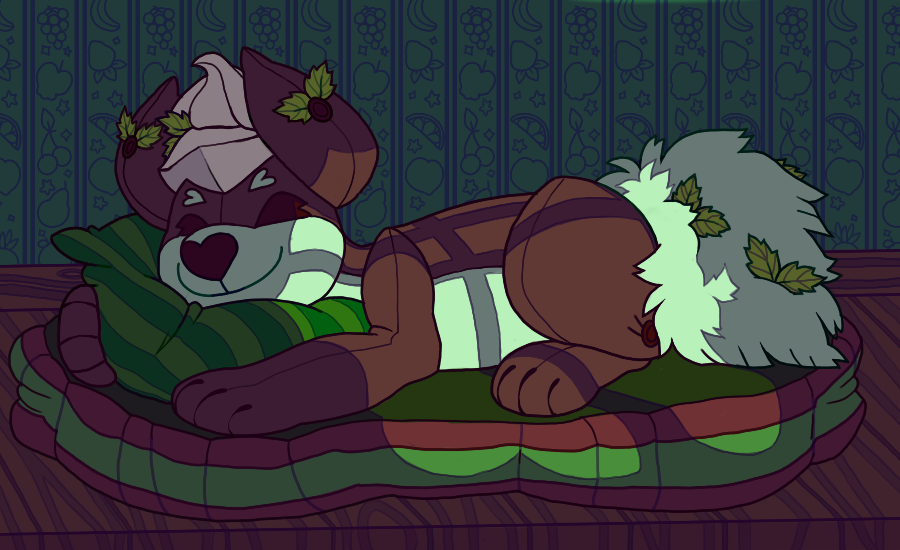 ZingeyBug's tweet photo. @EmmyGoatArt's pillowing (who I think is still named Mint?) because Emmy's amazing. https://t.co/m652aItCSm