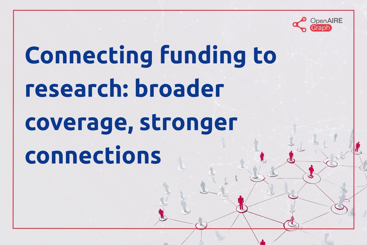 OpenAIREGraph's tweet photo. Who funded the research? Which #grant supported it? What did that funding produce?

The #OpenAIREGraph is scaling how funding information is captured and connected, bringing together trusted sources, #PersistentIdentifiers & our own enrichment & validation workflows.

Better connections. Better context. Better research information.

🔗 Read more: https://t.co/950hVVTGba

#OpenAIRE #OpenScience #ResearchFunding