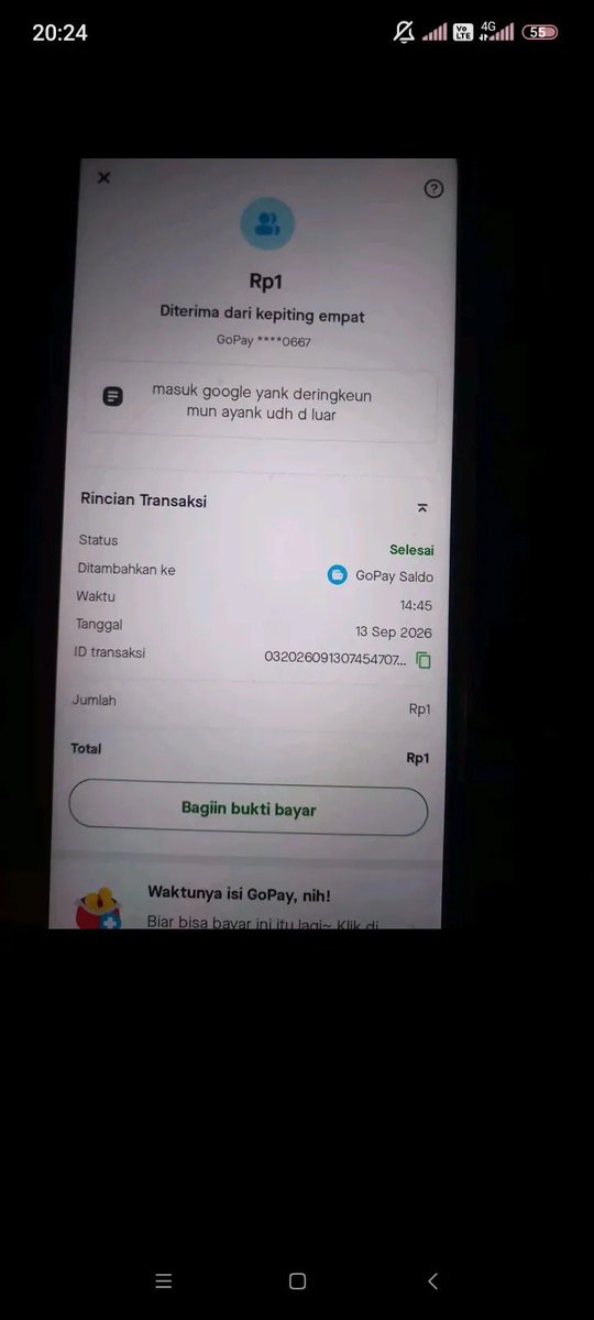 sosmedkeras's tweet photo. Bisa-bisanya selingkuh lewat gopay 😭￼ https://t.co/oVZWBfN0lZ