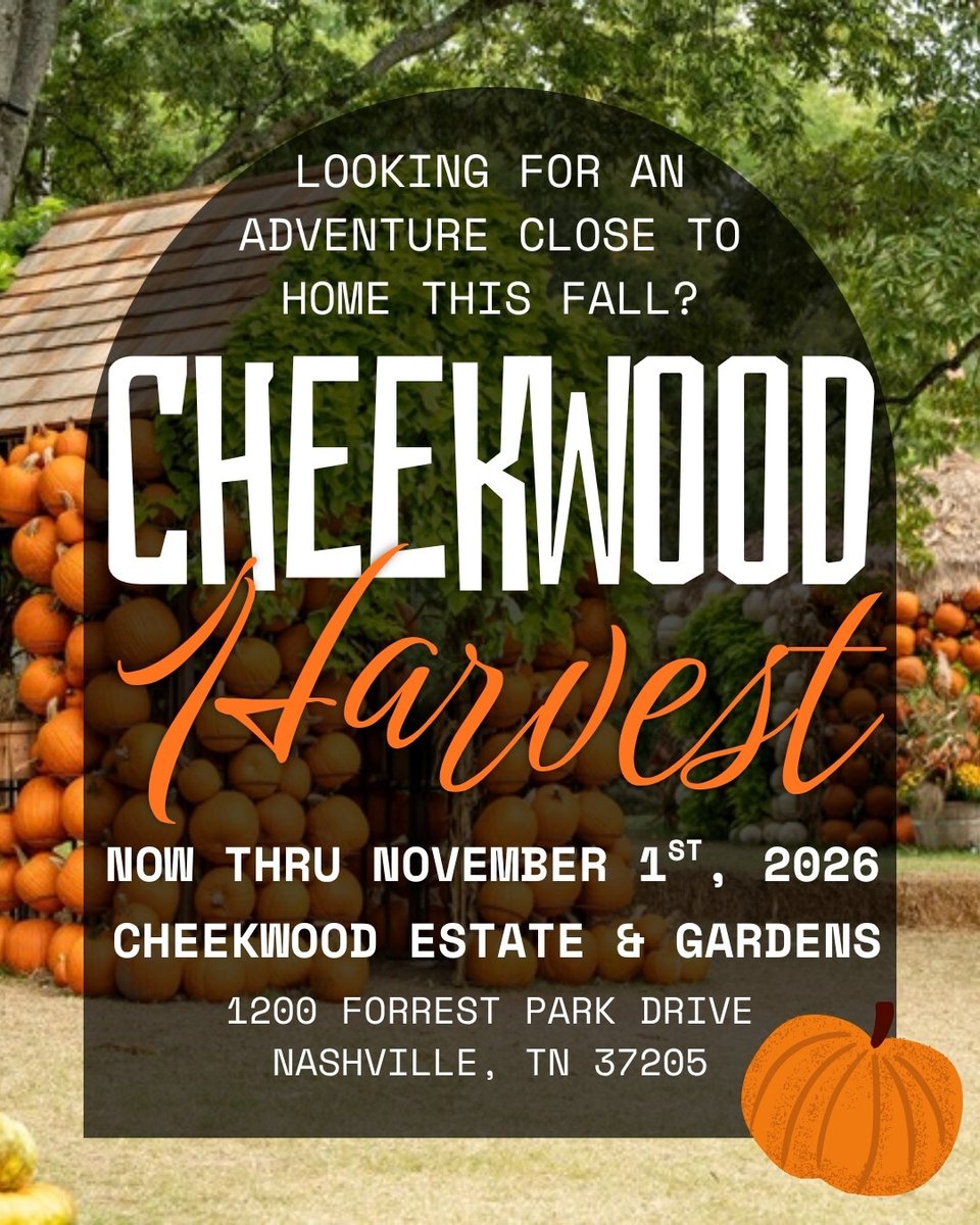 The_Crossings's tweet photo. 🍂🎃 Looking for something fun and festive to do this fall? We’ve got a local favorite to add to your list! 🍁✨

Cheekwood is celebrating Cheekwood Harvest now through November 1st, bringing all the cozy fall vibes to the gardens! 🌻

🍁 Wander... https://t.co/xU9elUTHDX

*This https://t.co/kKx4SJt1QW