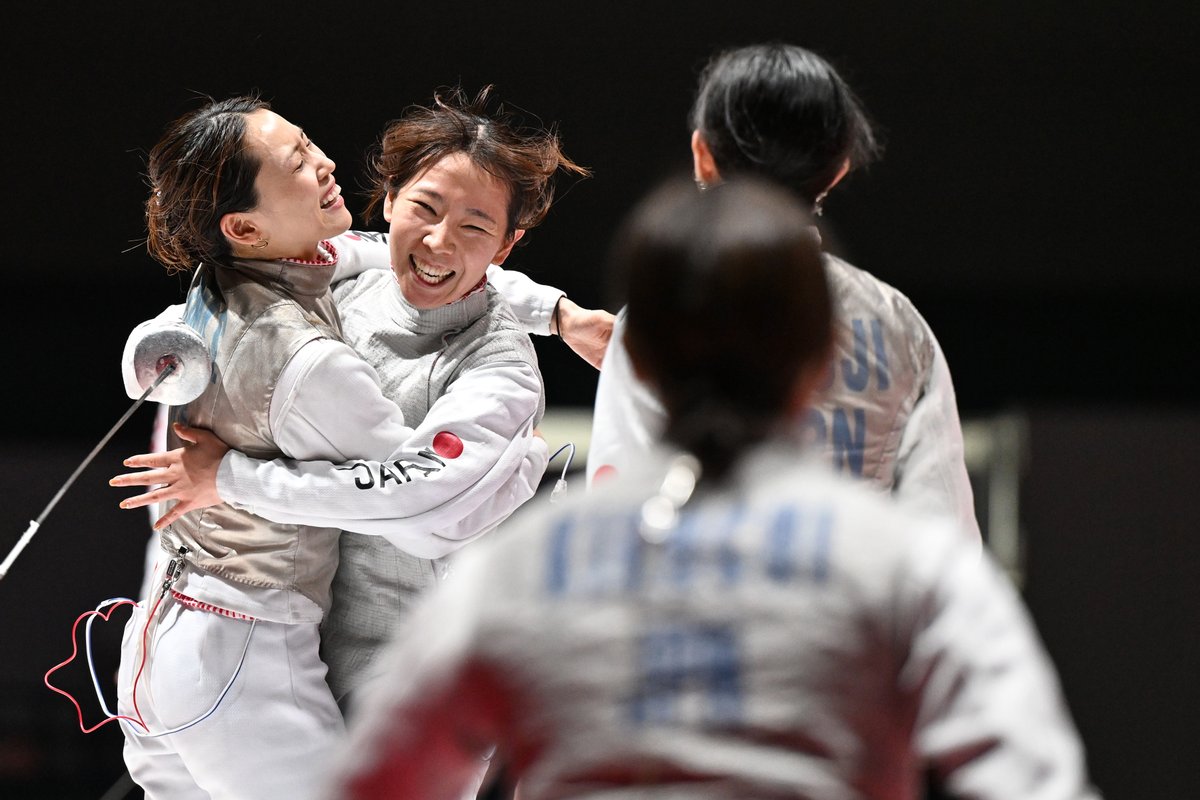 FIE_fencing's tweet photo. The Asian Games in Aichi-Nagoya have come to an end, but there are plenty of moments from the fencing competition worth looking back on. 🤺📸

Here are some of our favourite shots from a week of competition, celebration and some seriously good fencing. 🌏 

#fencing #escrime #esgrima #asiangames2026