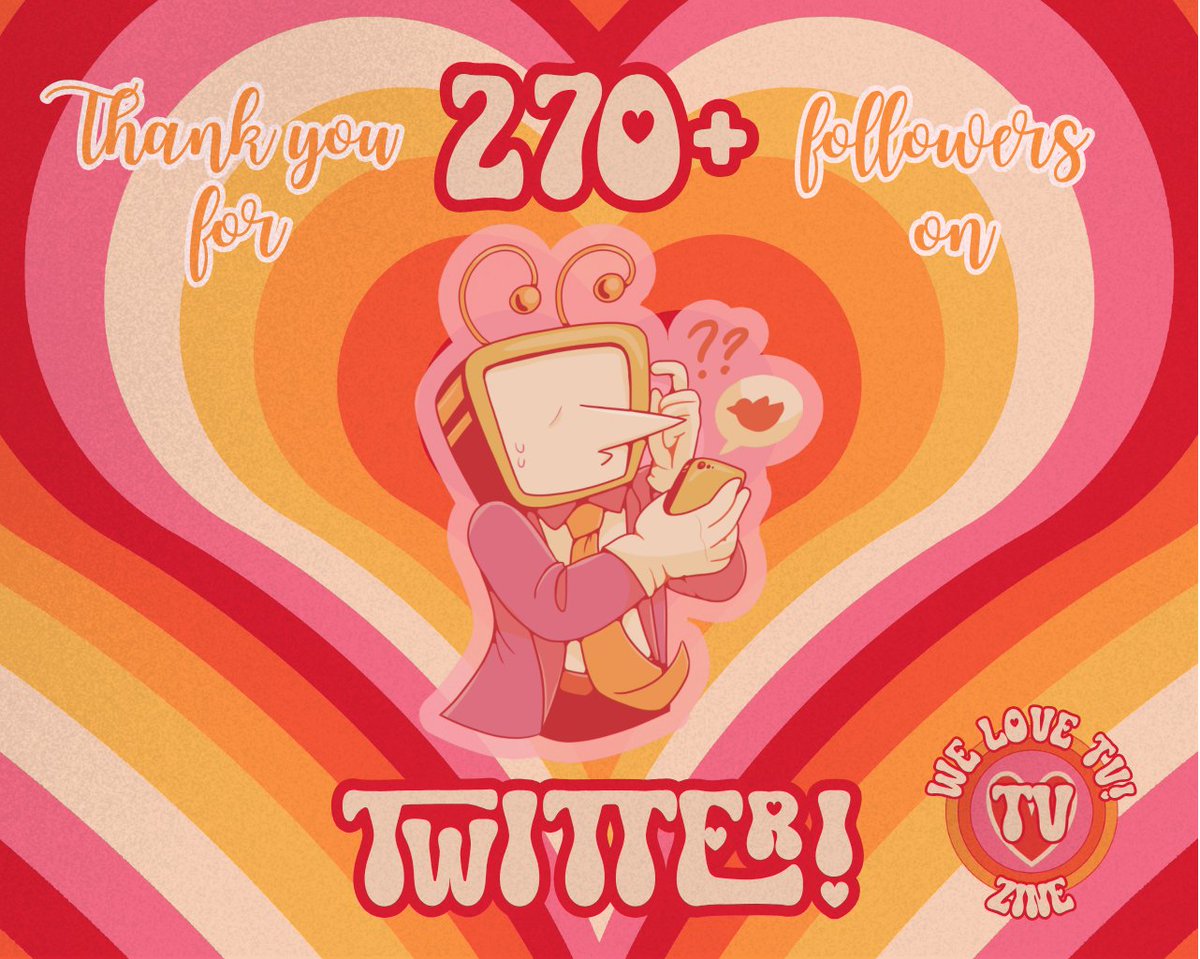 welovetvzine's tweet photo. ✨Thank you so much for... WHOA MAMA, OVER 270 followers?!✨

This one really snuck up on us so fast, we actually missed when we hit the big 250... 

Y'all are absolutely lovely and we'll continue to give our best do this project justice! 💗
#deltarune #tennadeltarune https://t.co/0caWoE02bL