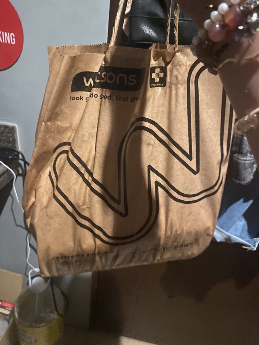 artilatto's tweet photo. walked home and it was fucking pouring and i'm soaking wet BUT shoutout to watsons for having sturdy ass paper bags bc this was soaking wet and it didn't break at all https://t.co/3A6jzrWgXl