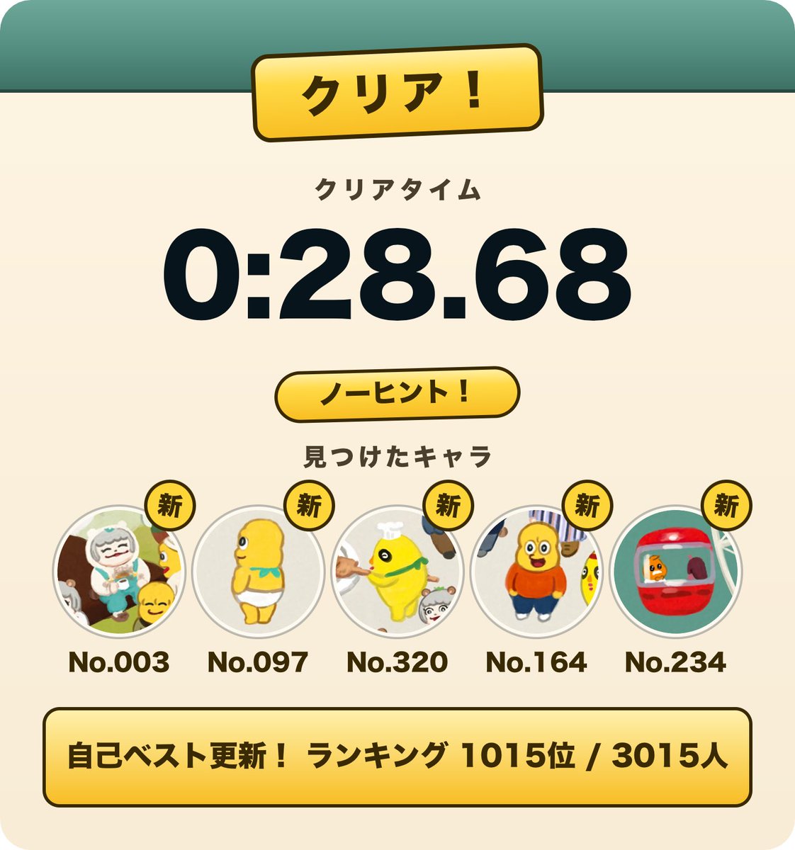 datarou_origin's tweet photo. ぽこピーをさがせ！
クリアタイム 0:28.68
ランキング 1015位
https://t.co/E9EVxnFWkJ
#ぽこピーワールドキッチン

たのしい https://t.co/H4BkyPhI8N