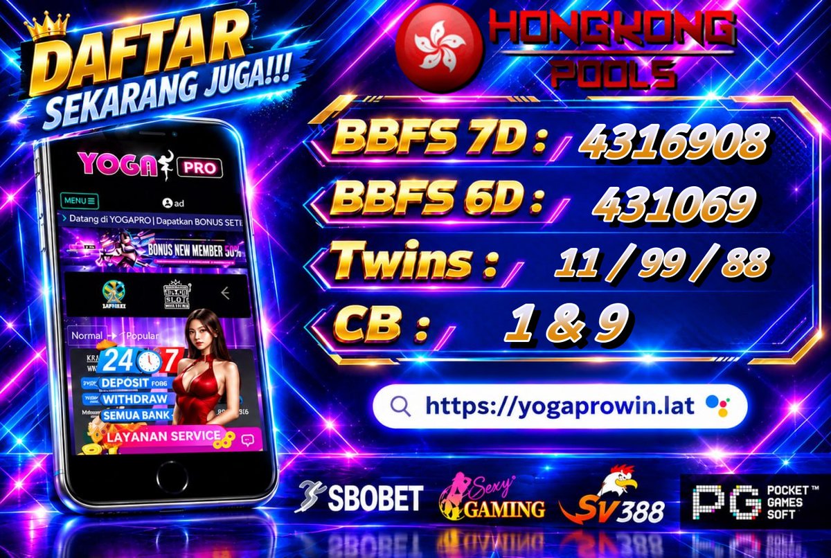 Yoga_Corp's tweet photo. GAMES TARUHAN ONLINE TERBESAR & TERPERCAYA SE-ASIA #YOGAGROUP
SUDAH TERBUKTI PALING AMAN & GACOR LINK LOGIN : https://t.co/NCLaomywXK
#Sdypools #SdyLotto #Hkpools #HkLotto #totomacau #foryoupage #TikTokライブ #TikTokAwards26 #TikTokshop #fypシ #trending2026 #angkajitu #Yogapro https://t.co/QKnQxgJish