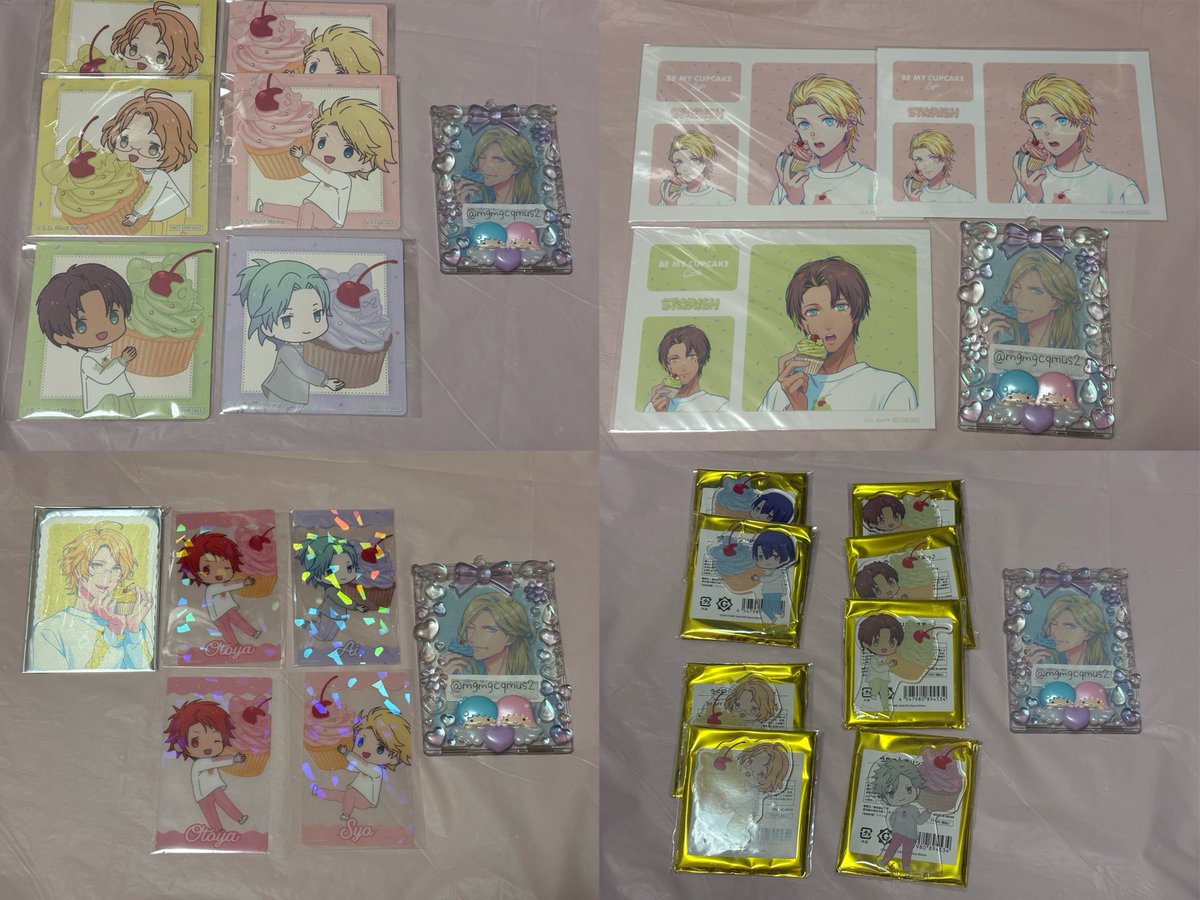 mgmgcqmus2's tweet photo. 【交換・譲渡】うたプリ BGS BMC BE MY CUPCAKE アクスタ ちびキャラ アクリルスタンド エポス サテンステッカー 特典 ホロカ クリカ
譲 真斗 那月 翔 セシル 藍 蘭丸
求 同種カミュまたは定価＋送料(PayPayまたはメルペイ)＞＞＞異種

郵送。⬇️ https://t.co/TV901cLL7l