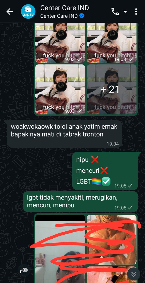 haappysummer's tweet photo. GW SPAM PENIPU PAKE KAMPANYE #LGBT DAN NGIRIMIN SCAT, FISTING, AND GAY VIDEOS DAN INI BALESANNYA DIA WKWKWKWK
btw ini aku cuma bantu temen buat spam si penipu yg udah ngambil uang dia sampe abis, ini ada no nya monggo kalo mau silahturahmi https://t.co/wSVp6Mrubj
