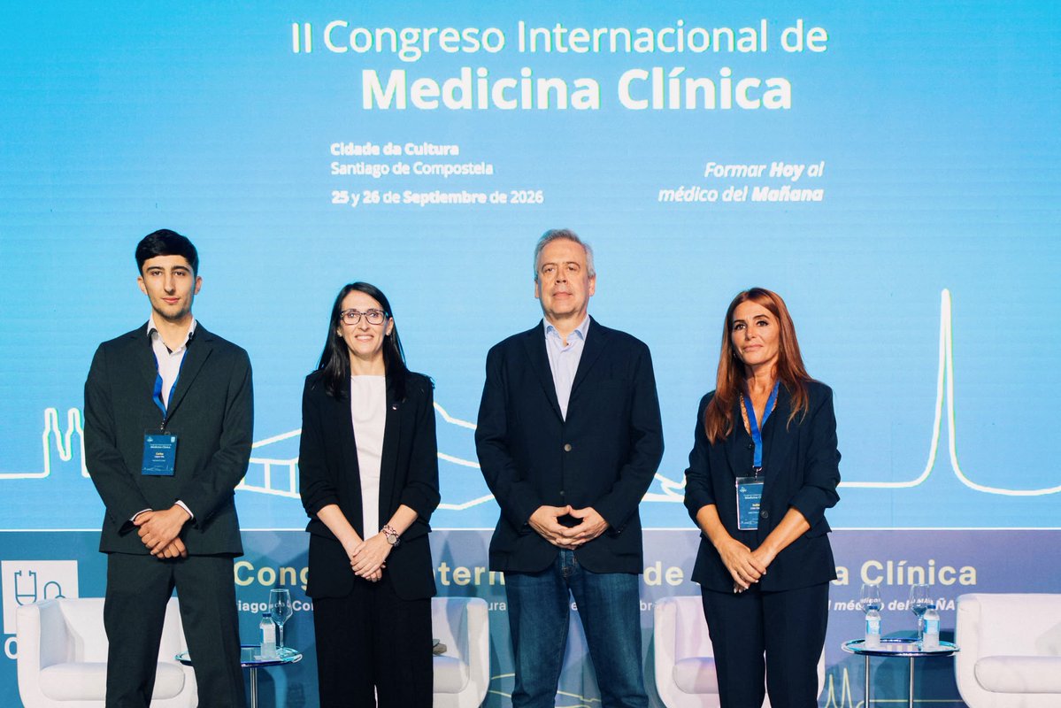 idis_research's tweet photo. Más de 700 personas asistieron al II Congreso Internacional de Medicina Clínica #CIMEC organizado por @comefgalicia. Además de su pdte. Carlos López, participaron Rosa Crujeiras @UniversidadeUSC, Gómez Caamaño @SanidadeXunta e Isabel Lista de la Fundación Pública Galega #IDIS
⬇️ https://t.co/p8DY7vJykg