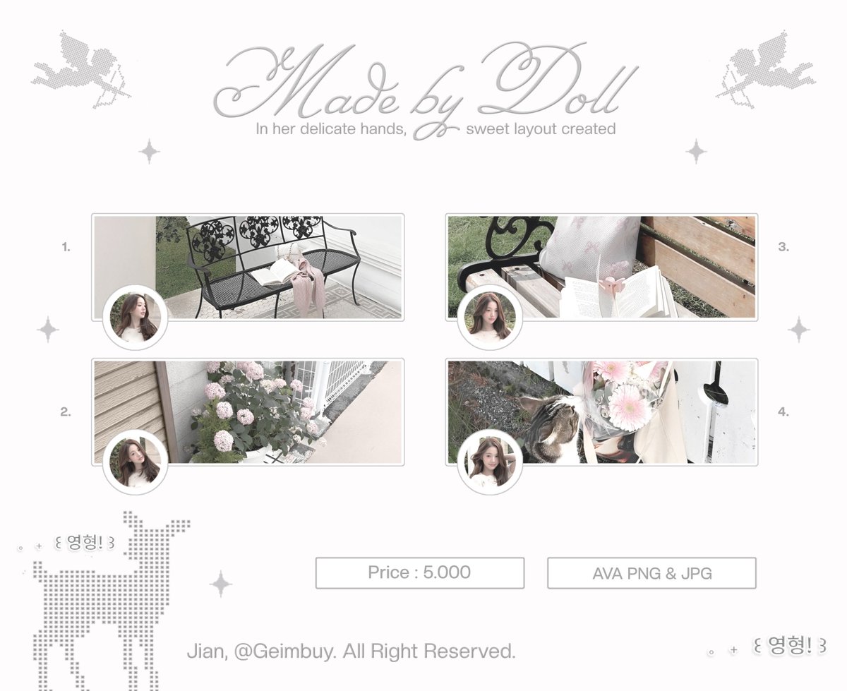 Geimbuy's tweet photo. ⠀
help repost, tysm!

❤︎ : 21 layout ready stock, Jang Wonyoung.
❤︎ : IDR  5.000
❤︎ : get ava png &amp; jpg

DM or tele for take, xx. 

#zonauang  #bealanja
⠀ https://t.co/r6PH3a7i03