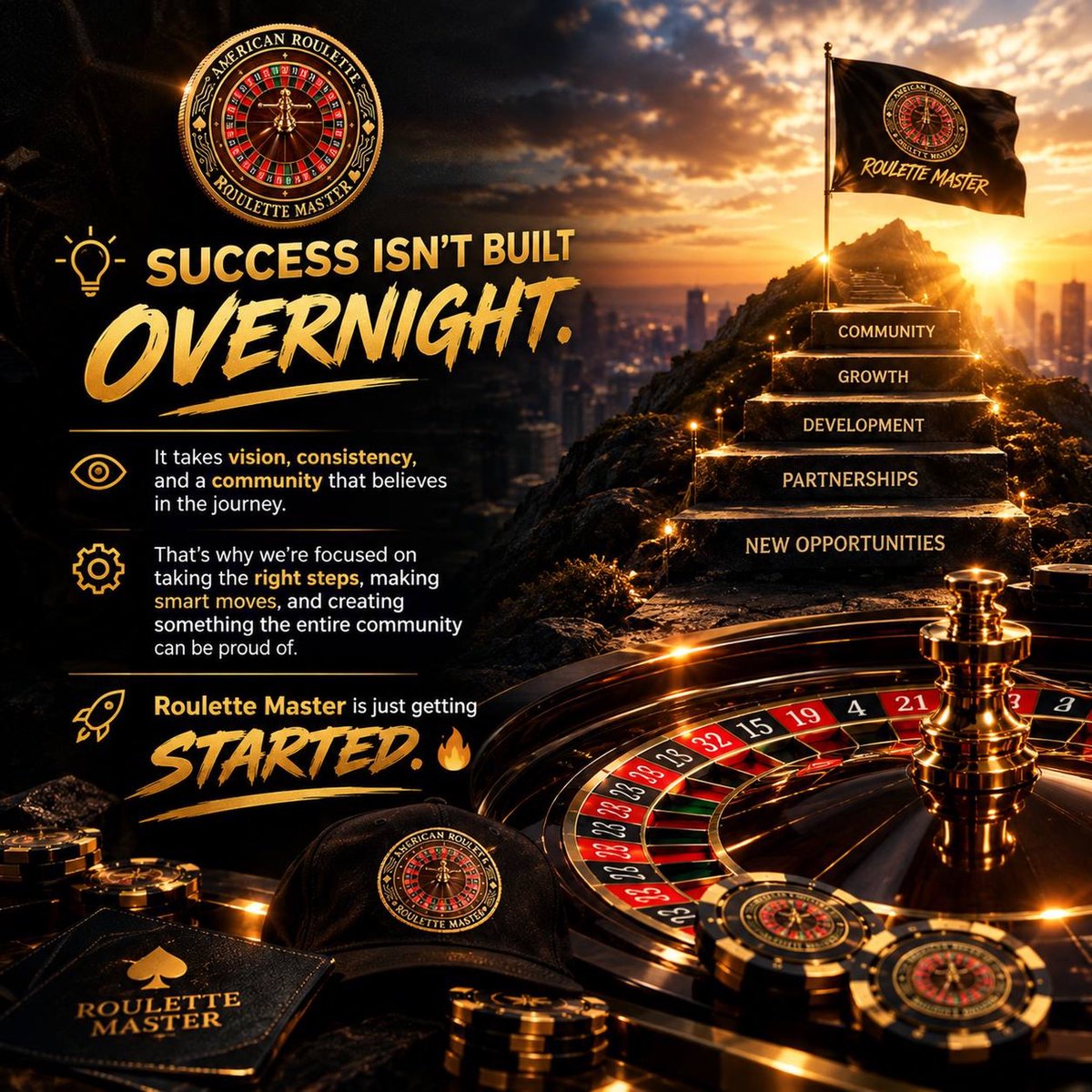 PoolKinggg's tweet photo. 💡 Success isn’t built overnight.

It takes vision, consistency, and a community that believes in the journey.

That’s why we’re focused on taking the right steps, making smart moves, and creating something the entire community can be proud of.

Roulette Master is just getting started. 🔥
