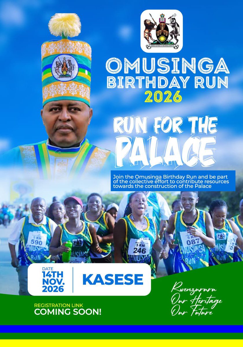 RonnieMc79924's tweet photo. Kasese Again we are running for the purpose, Omusinga birthday run is coming on your way, November 15th   2026
Let's all get ready for this Marathon as we build the palace for obusinga Bwa 

@RwenzururuK 
#OmusingaBirthdayRun https://t.co/UAqmgugCod