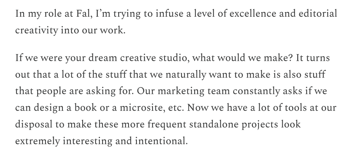 katiewav's tweet photo. just another example in a growing list of how @adamho is quietly putting the together the best art direction team + the best artifacts (ie @clair_dlne + state of gen media report) out into the space - a really stunning model of what becomes possible when you hire a creative person and give them ample resources to let it rock

read more about his practice here <3  

https://t.co/Oe51s9QUng