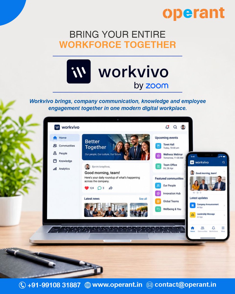 bansalumesh7's tweet photo. Bring your entire workforce together with Workvivo by @Zoom , where communication, knowledge and employee engagement come together in one connected digital workplace.
With #Operant, empower your teams to stay informed, connected and engaged anytime, anywhere. https://t.co/TkSPSi7qQe