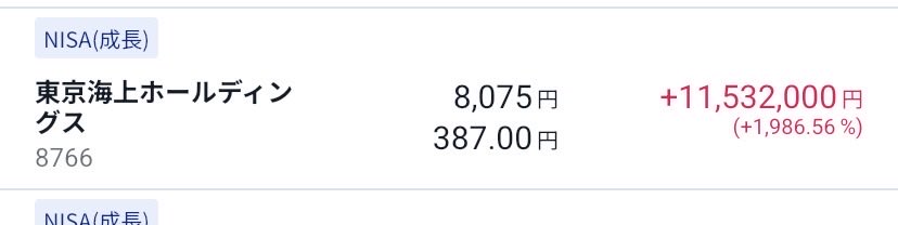 Sheran72's tweet photo. 東京海上ホールディングスの株w
急にお金持ちになったわwww https://t.co/oU8GLatvOh