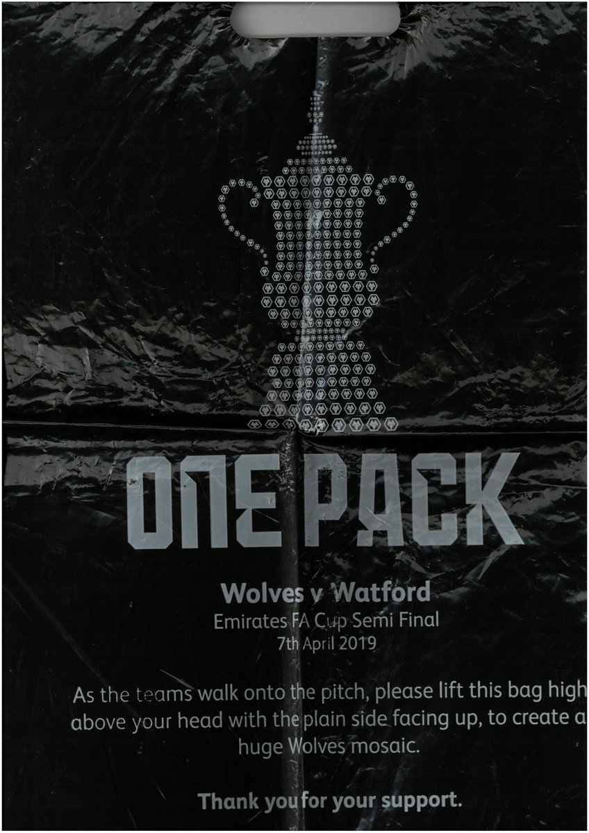 WolvesArchives's tweet photo. Today @Wolves face @WatfordFC. The sides have met 51 times, with Wolves holding a narrow edge: 17 wins to 16. Wolves' biggest win was 10-0 1912; their heaviest defeat 5-0 1983. Images: 2019 semi-final souvenir bag, 1981 ticket advert &amp; 1995 programme. #Wolves150 #MatchDayMemories https://t.co/yWDibALEOZ