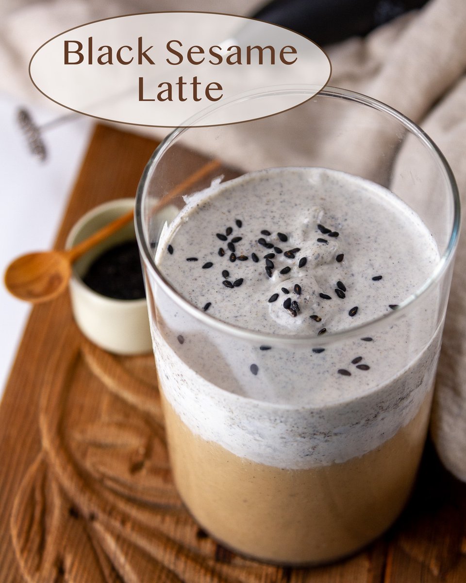 LifeCurrentsDeb's tweet photo. Iced Black Sesame Latte https://t.co/7jwJy2RdYg https://t.co/CqlKQut9EV