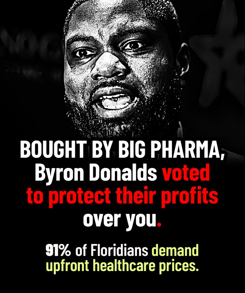 Coste1Costello's tweet photo. Billionaires own Byron Donalds. He's not running for you—he's running for them. https://t.co/jy52uGMoOJ