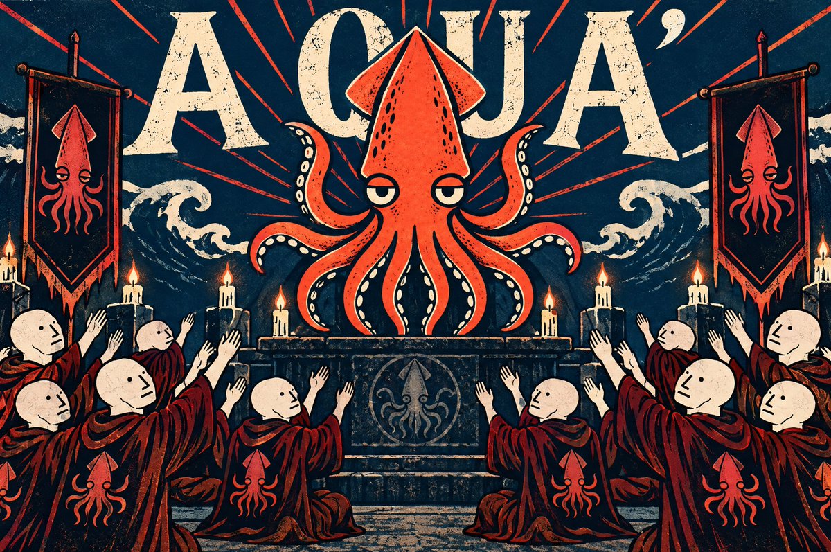 AquaSquidCoin's tweet photo. ALL HAIL SQUID 🦑

The prophecy will be fulfilled https://t.co/hqsfKHeylo