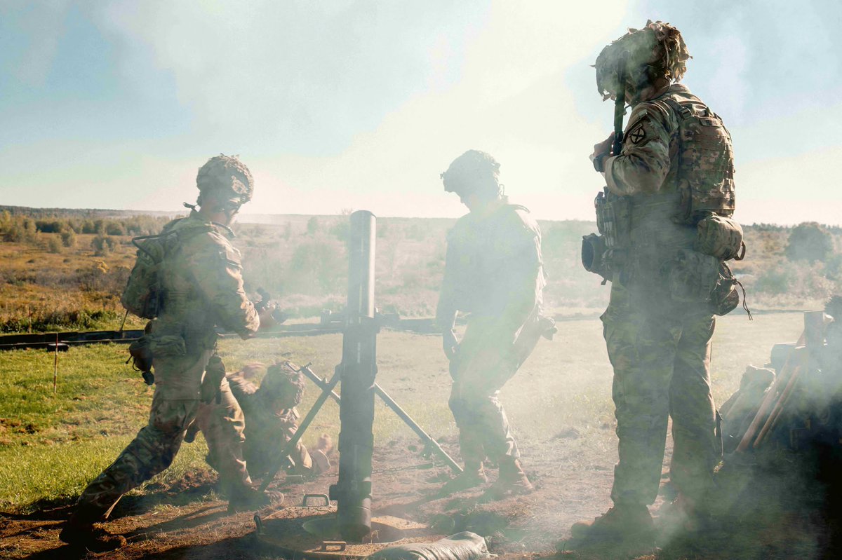 USArmyWHC's tweet photo. Precision and power in every round.💥

Mortar crews from the 1-32 Infantry Regiment, @10MTNDIV, dial in their targets during live-fire gunnery training. This is what readiness looks like. Climb to Glory!

#FreedomsGuardian https://t.co/wkwNUSLvax