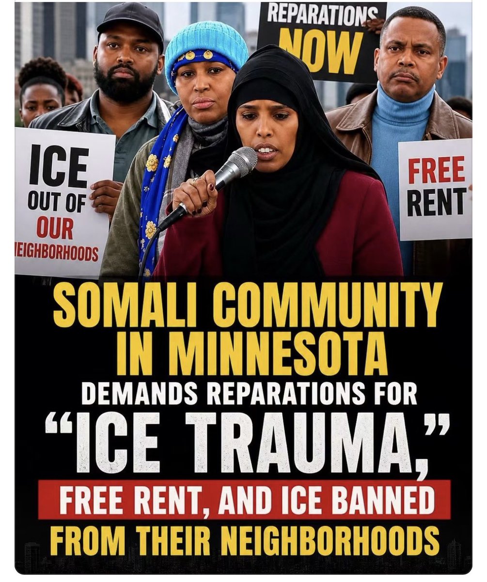 Godfatherparte2's tweet photo. Buongiorno Amici🌹

Minnesota Somalis think we owe them money for their pain! If you think this is a wild joke please fact check “Neighbors United”! What do you say we owe them?

🇺🇸Enjoy your day, Patriot🇺🇸 https://t.co/8qkPV4tYiR