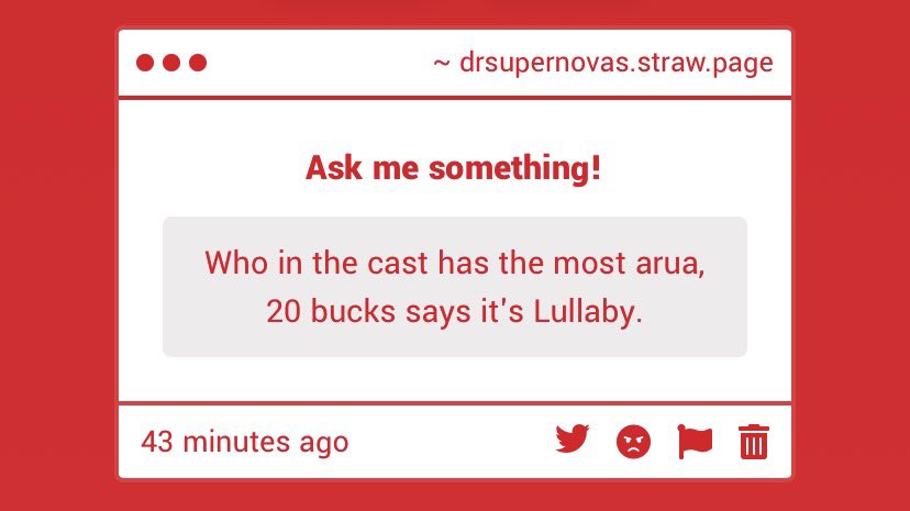 DRSupernovas's tweet photo. Yeah it's probably lullaby https://t.co/hZJkj5vRNJ