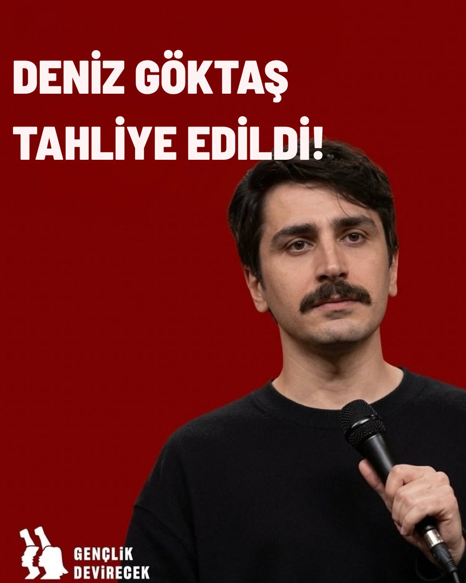 gdevirecek's tweet photo. 88 gündür kuyu tipi hapishanede tutuklu bulunan Deniz Göktaş, bugün çıkarıldığı mahkemede tahliye edildi. 

Halkın gerçeklerini dile getiren, ülkenin sorunlarını mizahıyla teşhir eden sanatçılar tutuklanırken, iktidardaki isimlerin karıştığı yolsuzluklar karşısında soruşturma dahi açılmıyor.

Eleştiriyi suç saymaya çalışan iktidarın baskı ve sansür politikalarına, yaratmak istediği korku iklimine geçit vermeyeceğiz!