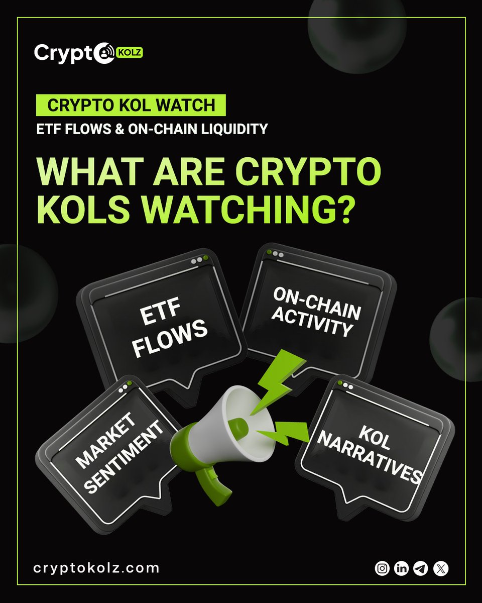 cryptokolz's tweet photo. CRYPTO KOL WATCH  - ETF FLOWS &amp; ON-CHAIN LIQUIDITY 

https://t.co/TkBYZwAyZJ

> ETF FLOWS 
> ON-CHAIN ACTIVITY 
> MARKET SENTIMENT 
> KOL NARRATIVES  

Crypto KOLz — Where Market Insights Meet KOL Conversations 

#CryptoKOLz #KOLz #Crypto #OnChainLiquidity #ETFFlows #CryptoKOL https://t.co/JblPuLyezT