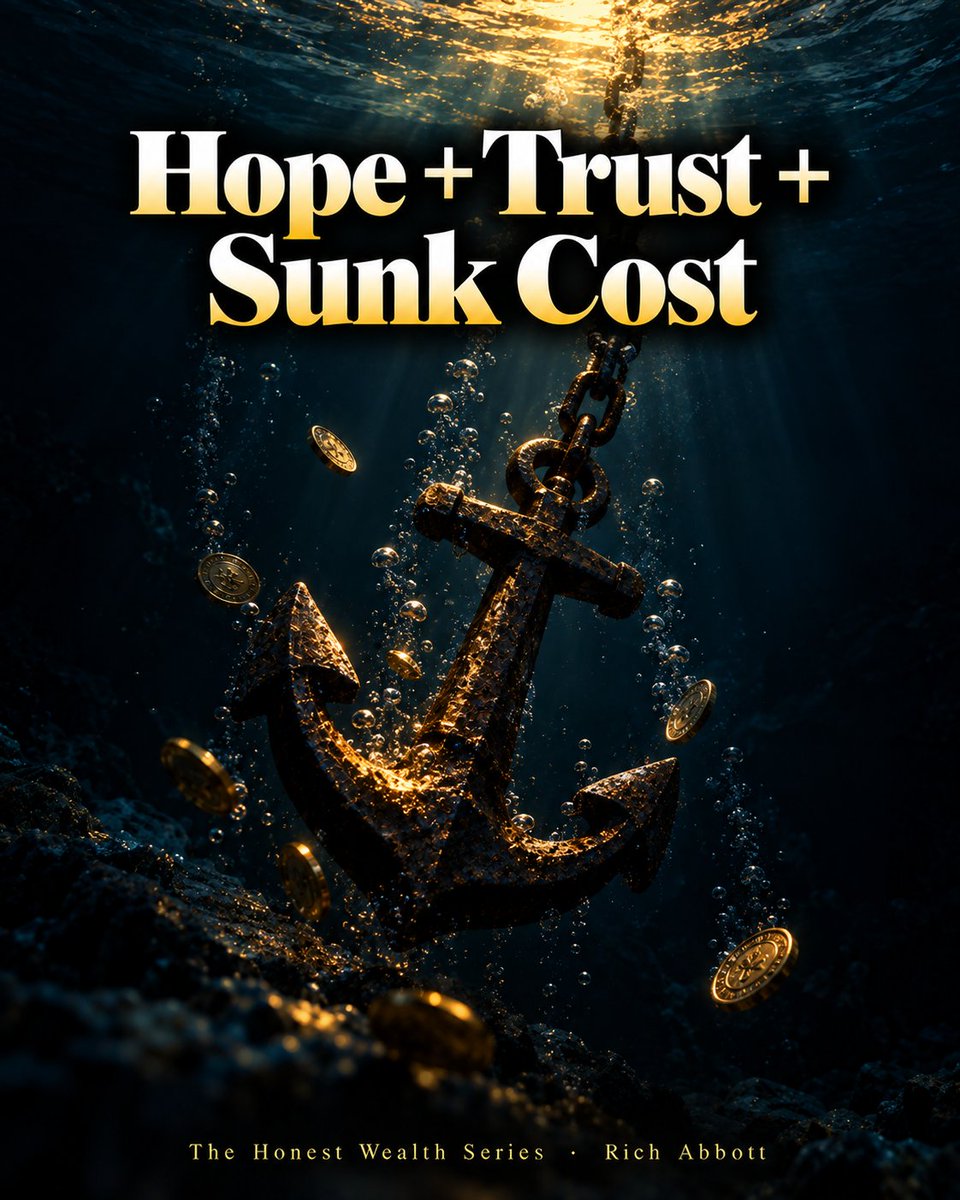 RichAbbottMedia's tweet photo. At 65, I'm writing about the biggest financial mistake of my life.

Not to shame myself. To help you spot the pattern before it costs you.

Hope, trust and sunk cost make a dangerous mix.

The Honest Fool
https://t.co/WeNyB6BAuw #ad https://t.co/wqp8YWmVev