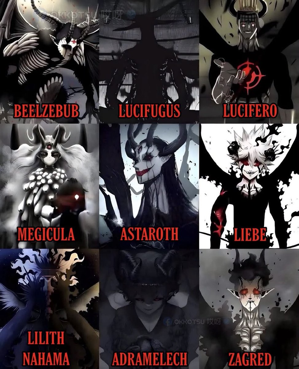 AnimeePost's tweet photo. Most Powerful Devils in Black Clover https://t.co/XnTnfUxyEB
