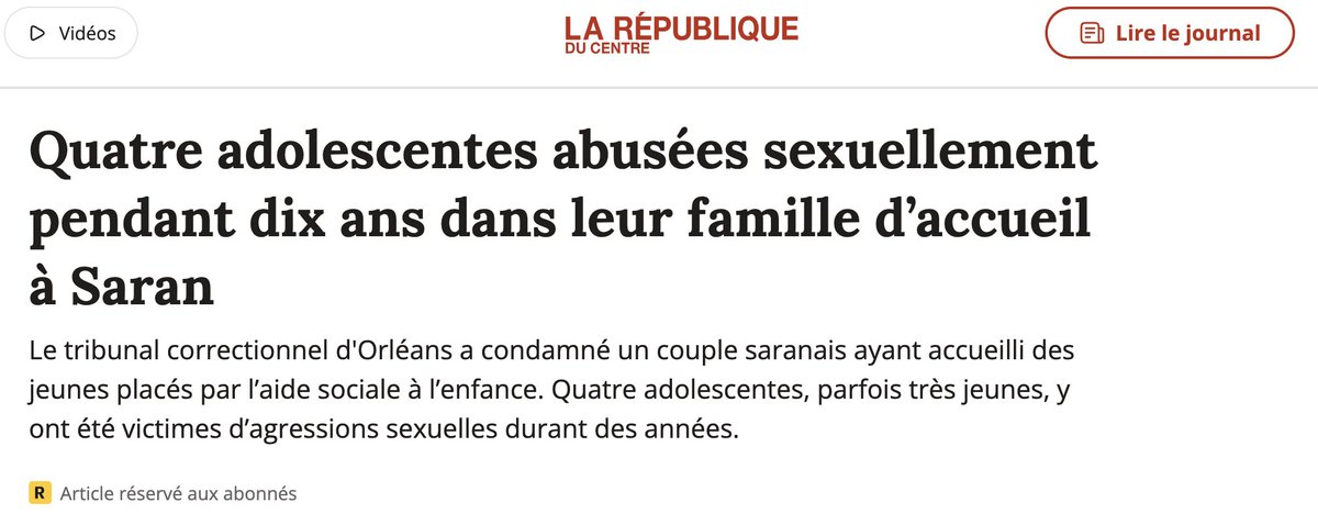 LyesLouffok's tweet photo. 1/2 Quatre adolescentes placées à l'ASE ont subi des agressions sexuelles dans leur famille d’accueil sur une période de dix ans. Dès 2012, deux dénoncent les faits. Leur plainte est classée sans suite. En 2019, une autre victime porte plainte. Le couple vient d’être condamné. https://t.co/cie6iyhZST