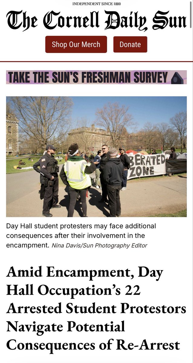 SMohyeddin's tweet photo. .@Cornell arrested 22 students for protesting a genocide but seven students who drugged and raped a woman for seven hours were made to write essays about it. https://t.co/RJeVavo2si