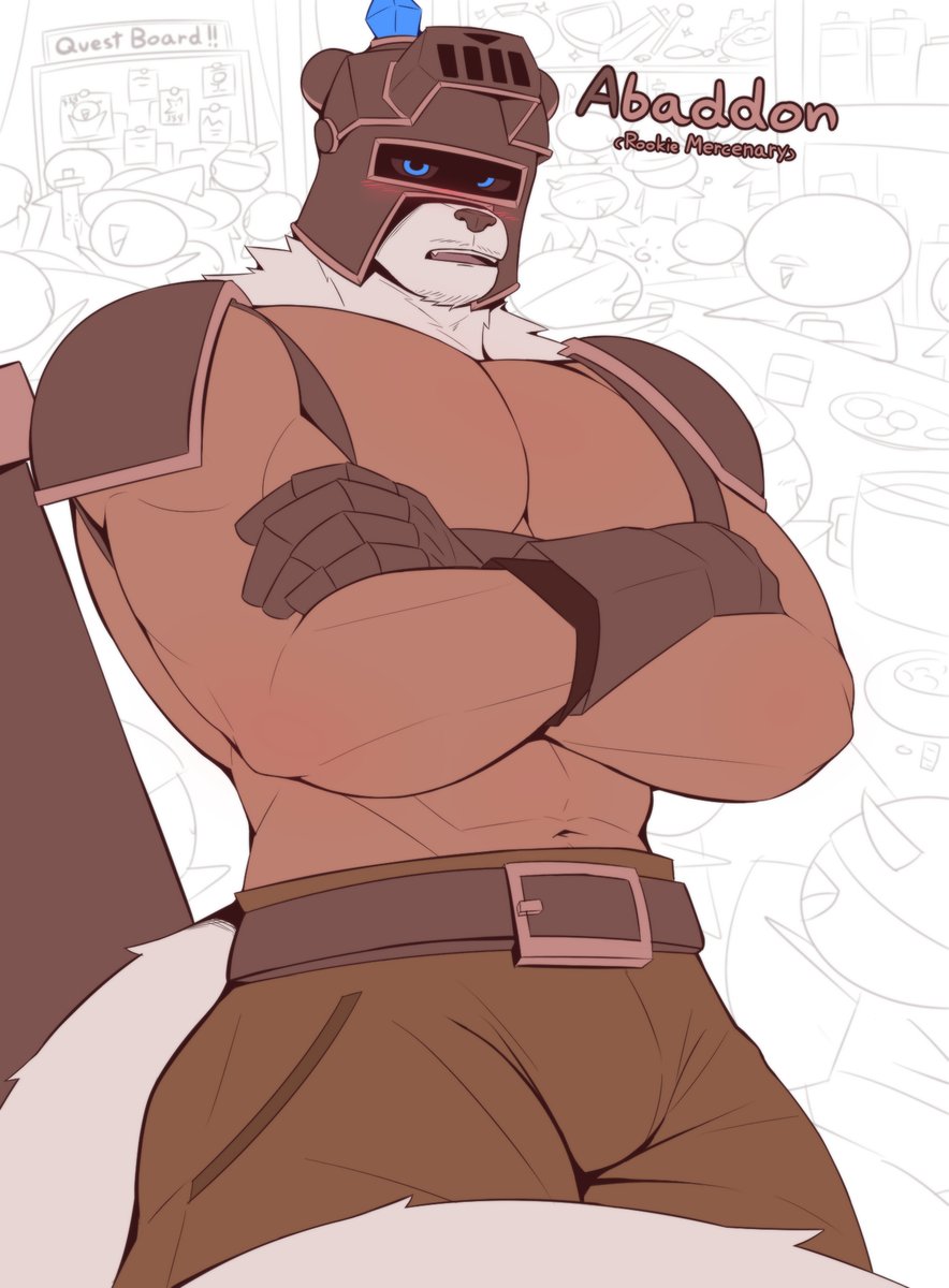 gingga01's tweet photo. Hey, are you new here? Ah...me too. My name is Abaddon, nice to meet you, Want to go on a quest together? I might look like I'm all muscle, but I do have a brain, you know? ...do you know where the quest board is? Please let me know if you know where it is. I...can't really read. https://t.co/au0j26zxOt